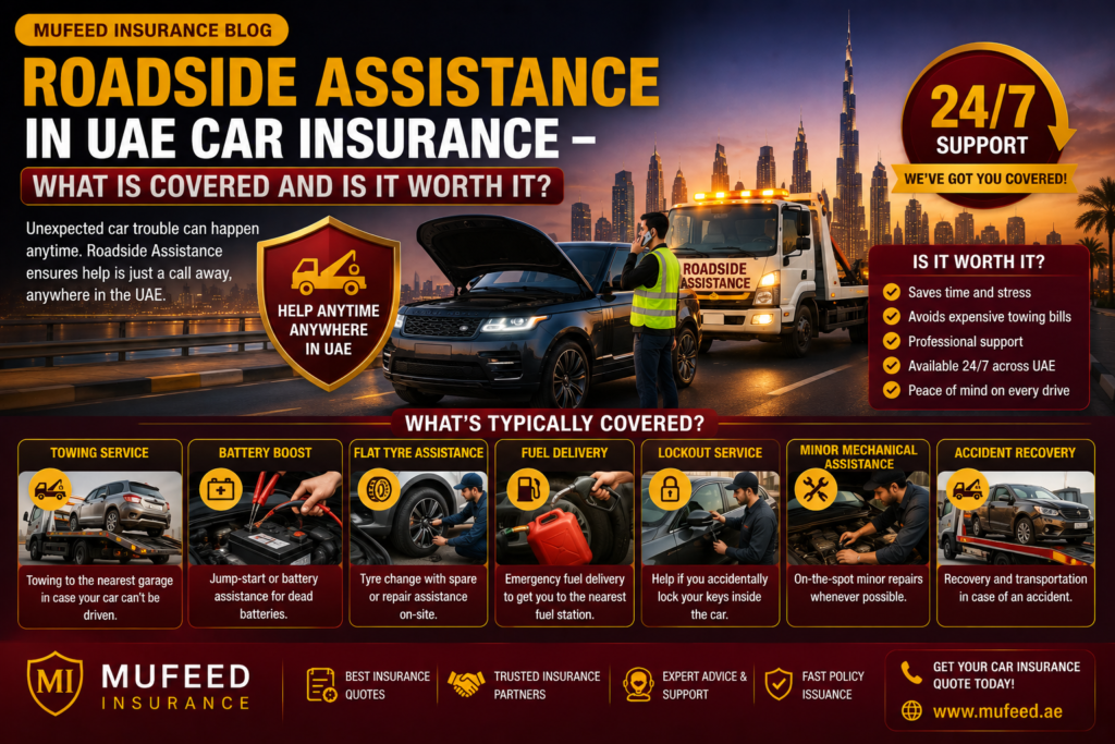 Roadside Assistance in UAE Car Insurance – What Is Covered and Is It Worth It